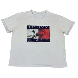 Vintage Y2K Tommy Jeans T-Shirt Light Blue